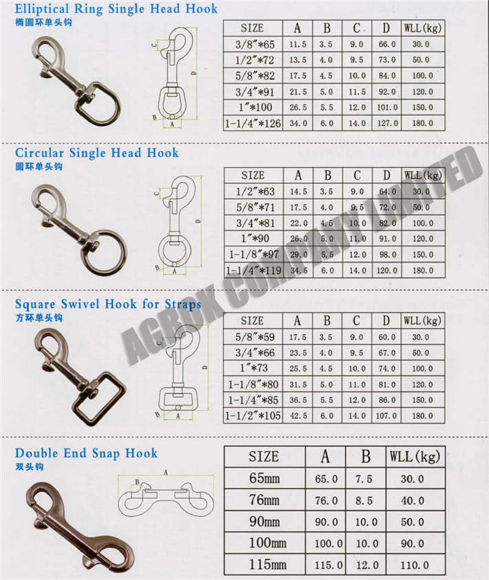 Snap hook Spring Hook Head Hook