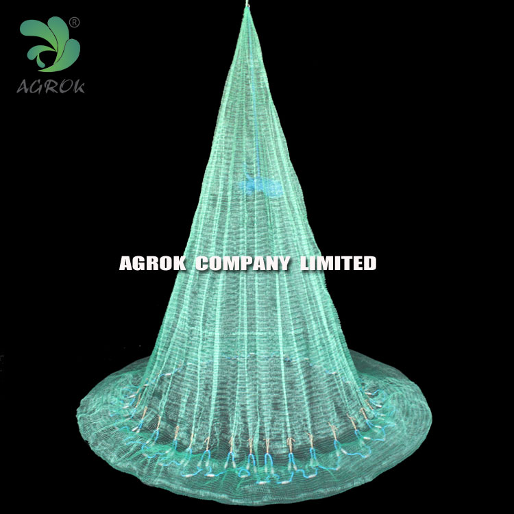 Agrok Green Mono Big Pocket  Cast Net Japanese Style Bottom Pocket type